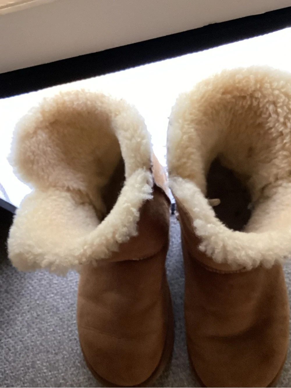 UGG Classic Short Suede Shearling Boots - Chestnut